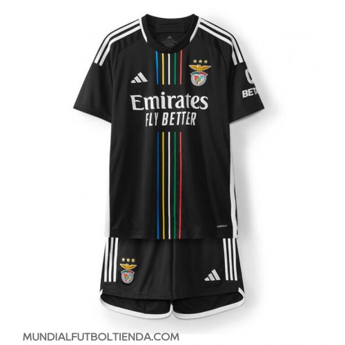 Camiseta Benfica Segunda Equipación Replica 2023-24 para niños mangas cortas (+ Pantalones cortos)
